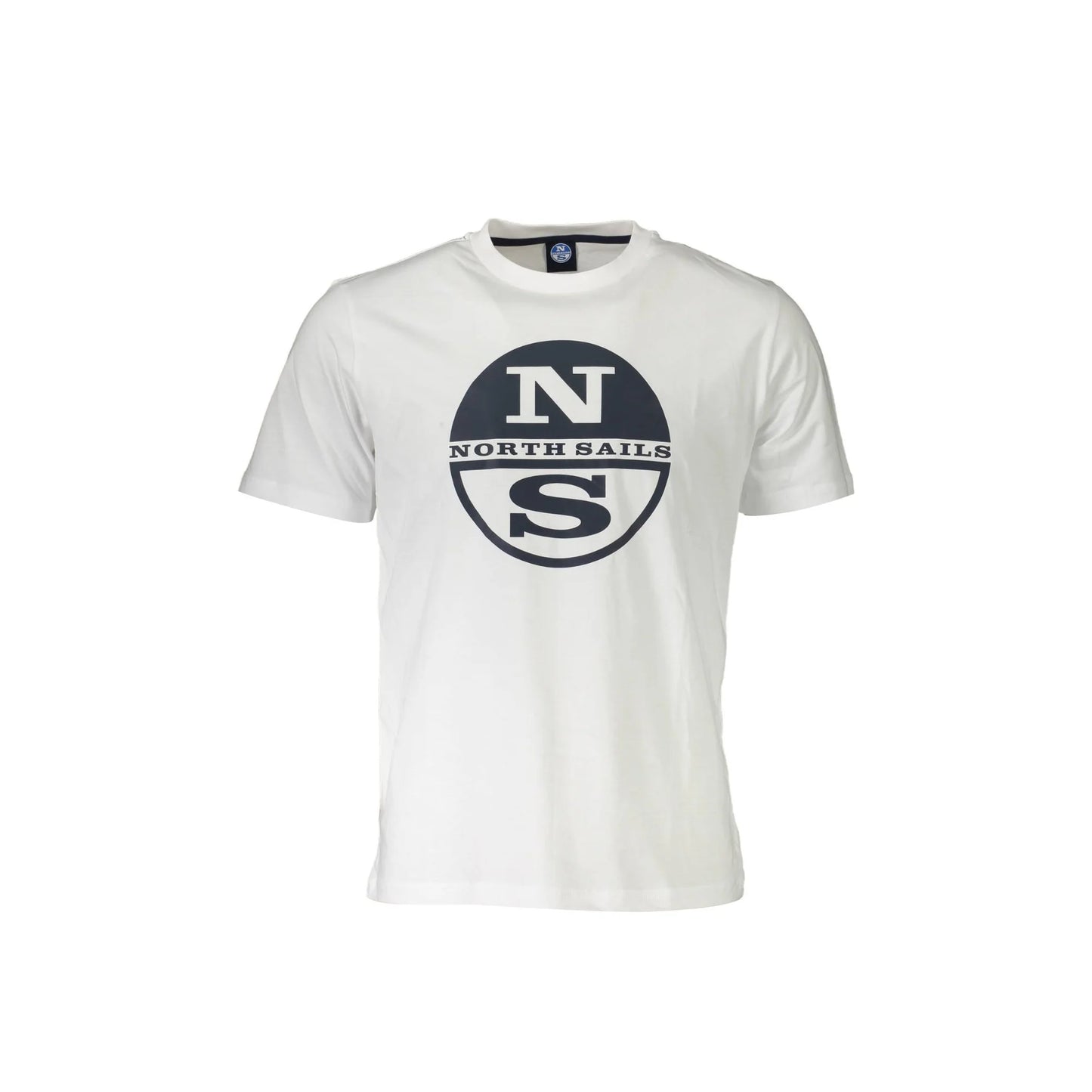 North Sails T-Shirt Uomo Bianca Maniche Corte Stampa Logo Bianco - foto prodotto