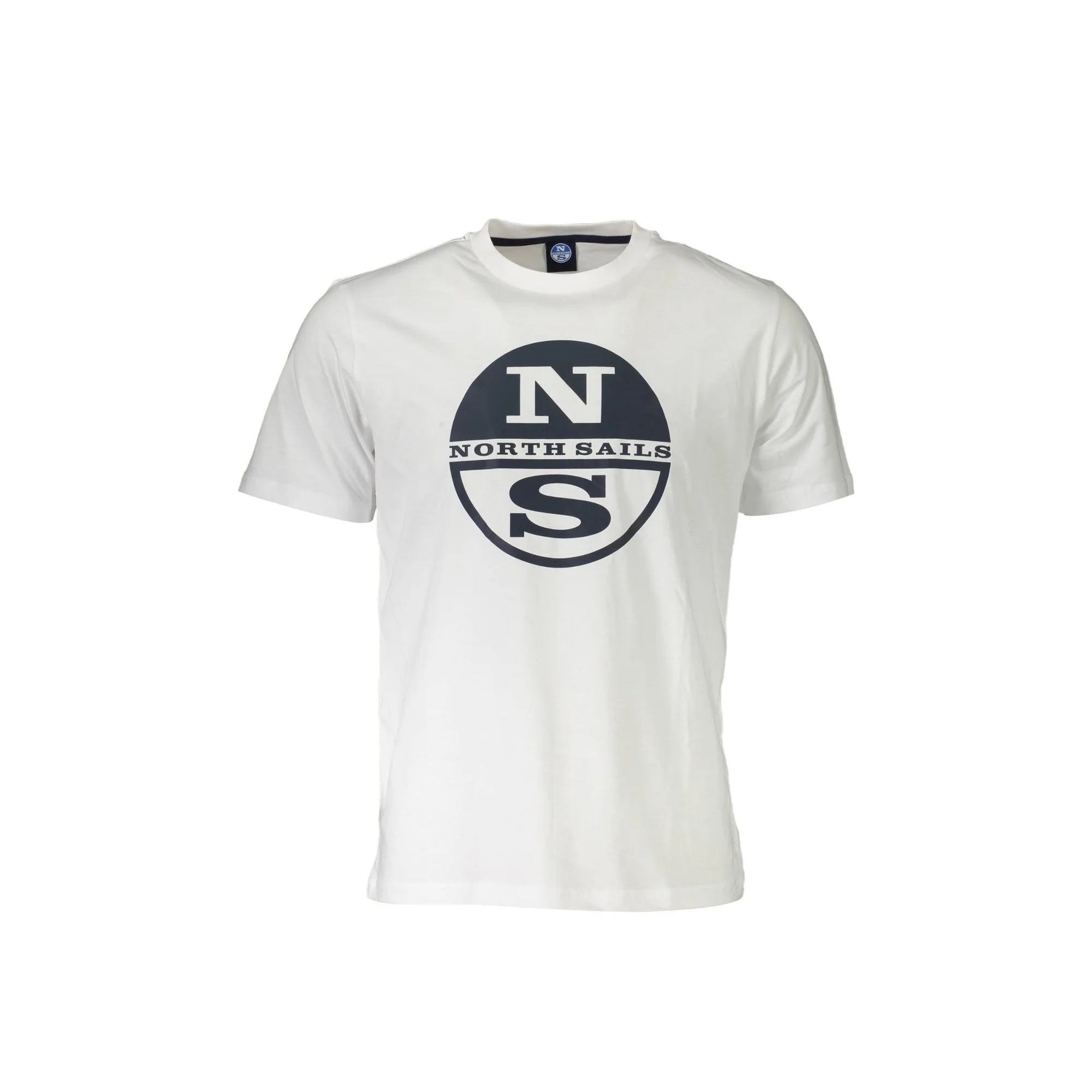 North Sails T-Shirt Uomo Bianca Maniche Corte Stampa Logo Bianco - foto prodotto