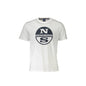 North Sails T-Shirt Uomo Bianca Maniche Corte Stampa Logo Bianco - foto prodotto
