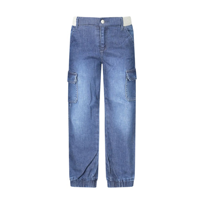Guess Jeans Bambino Blu Effetto Slavato Logo - foto prodotto