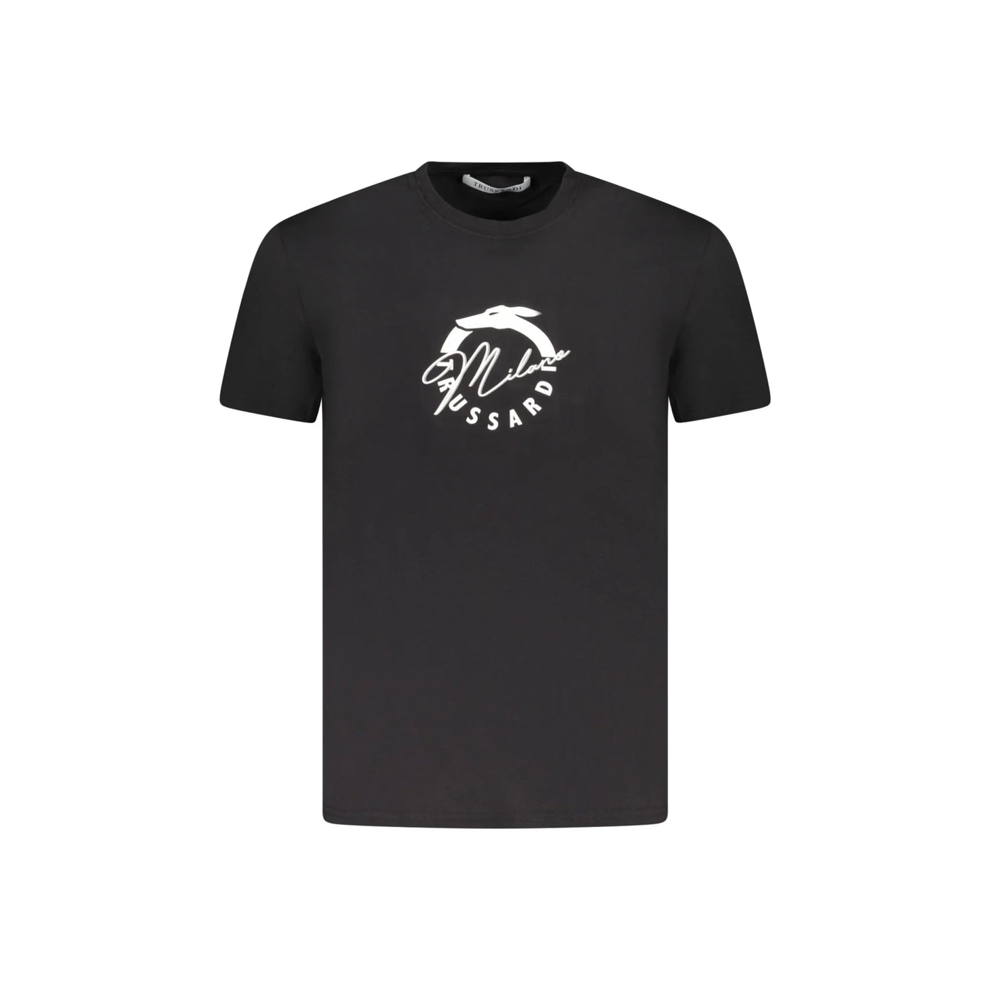 Trussardi T-Shirt Maniche Corte Uomo Nera Stampa Logo Nero - foto prodotto