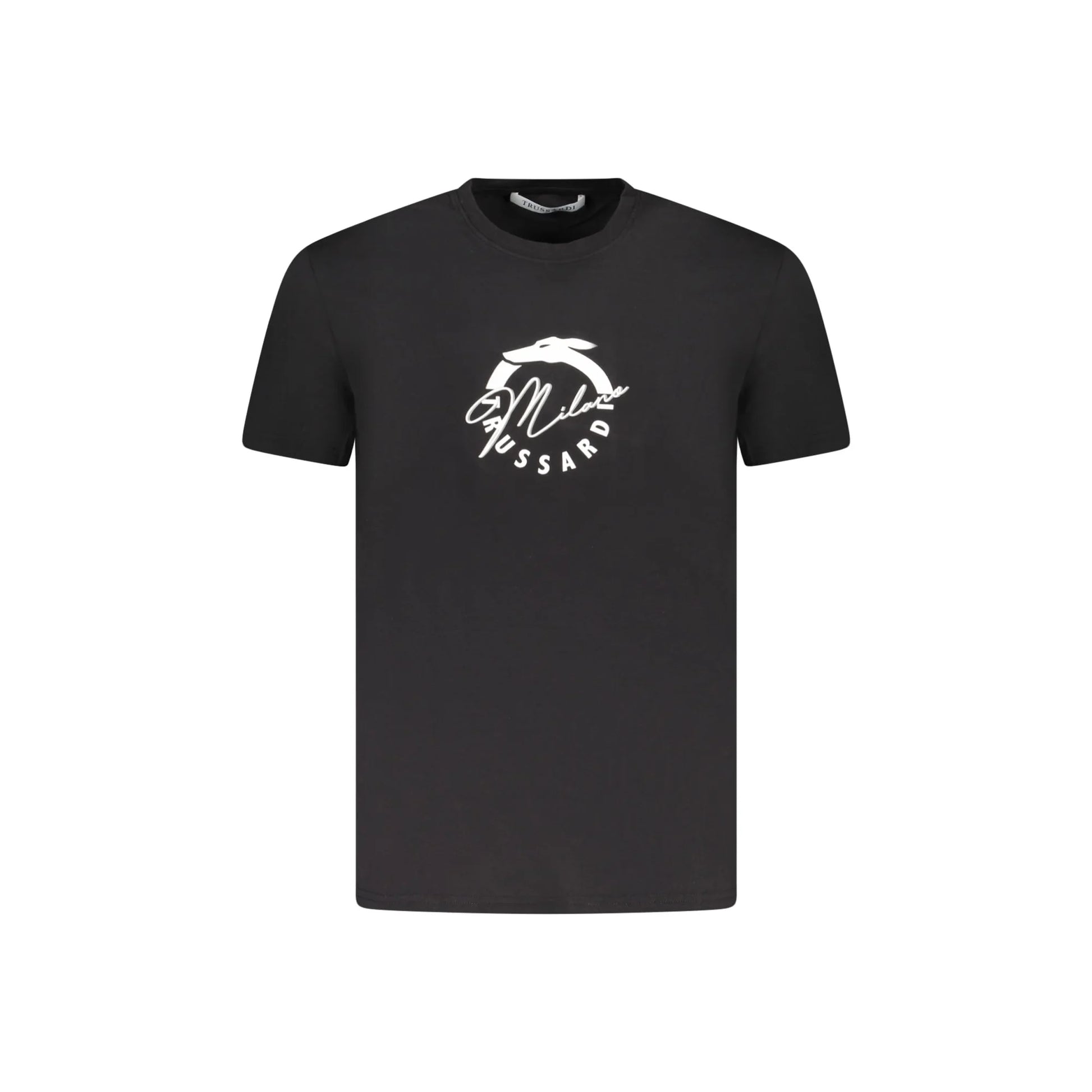 Trussardi T-Shirt Maniche Corte Uomo Nera Stampa Logo Nero - foto prodotto