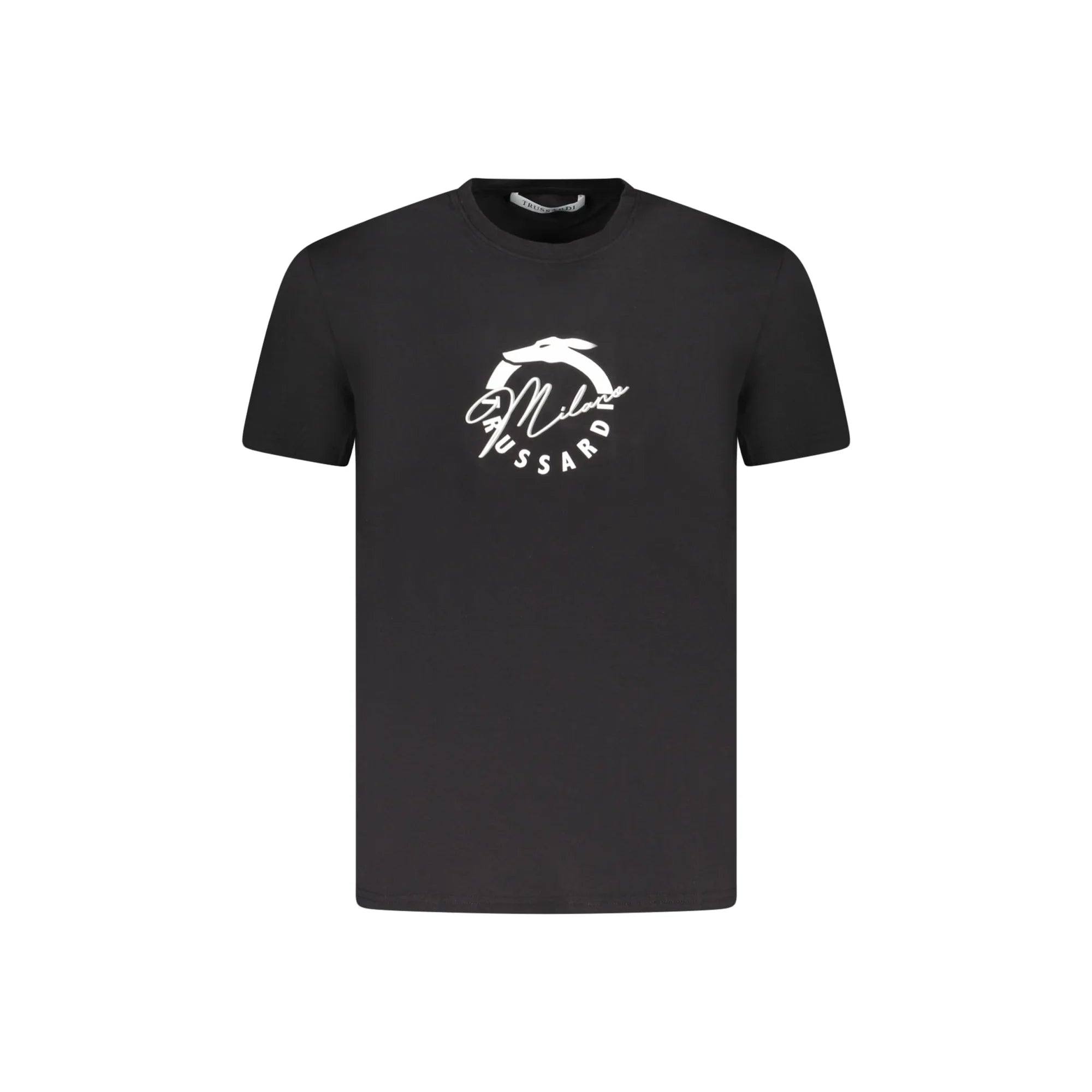 Trussardi T-Shirt Maniche Corte Uomo Nera Stampa Logo Nero - foto prodotto