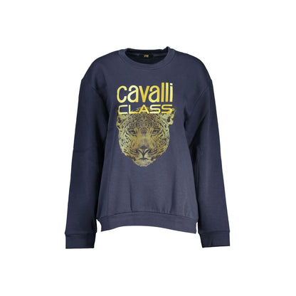 Cavalli Class Felpa Donna Blu Girocollo con Logo Felpe - foto prodotto