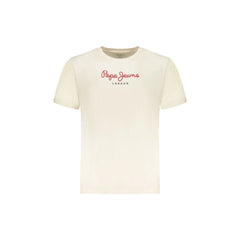 Pepe Jeans T-Shirt Μανίκια Κοντά Ανδρική μπεζ Εκτύπωση Λογότυπο