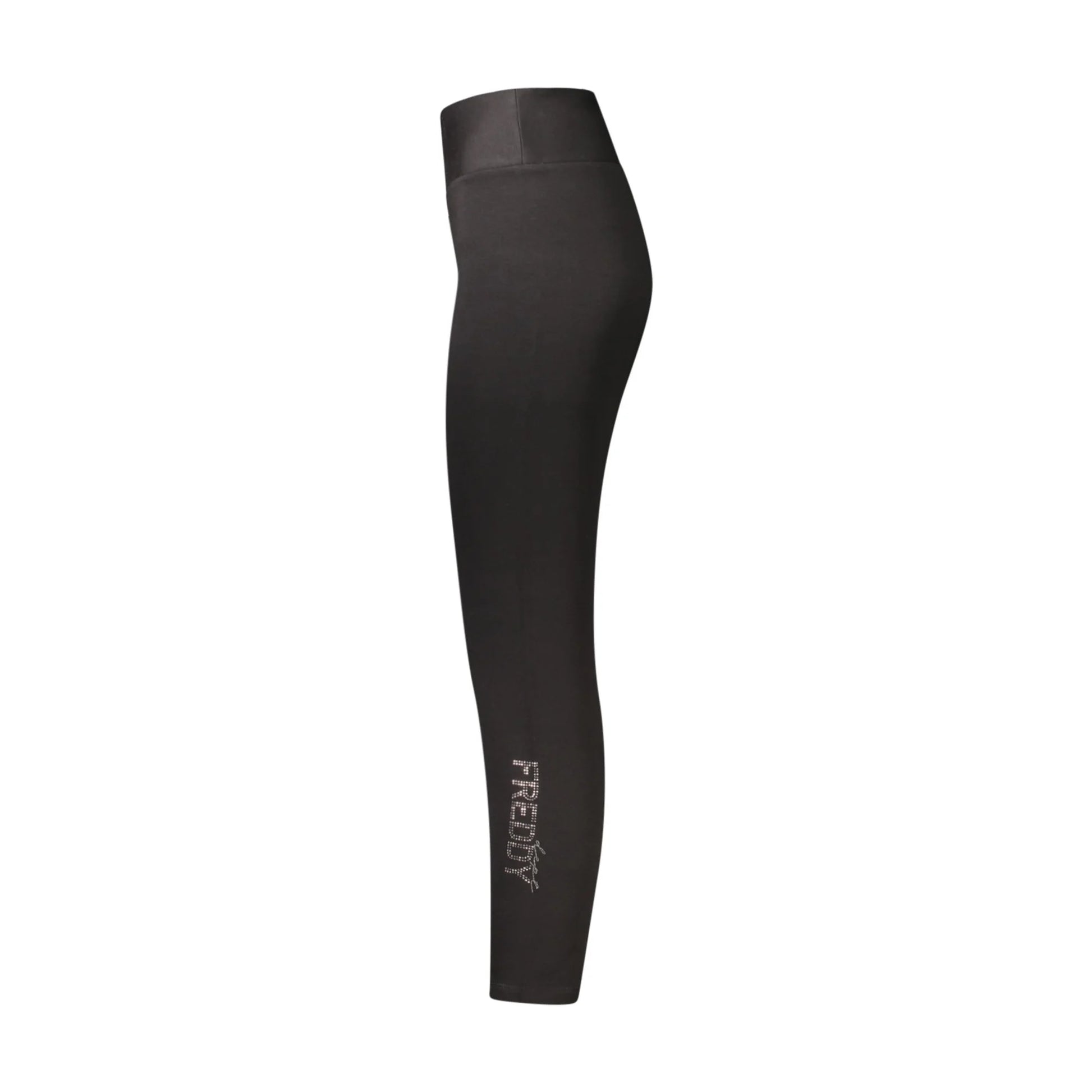 Freddy Pantaloni Tuta Lungo Donna Nero Applicazione Strass - vista 3
