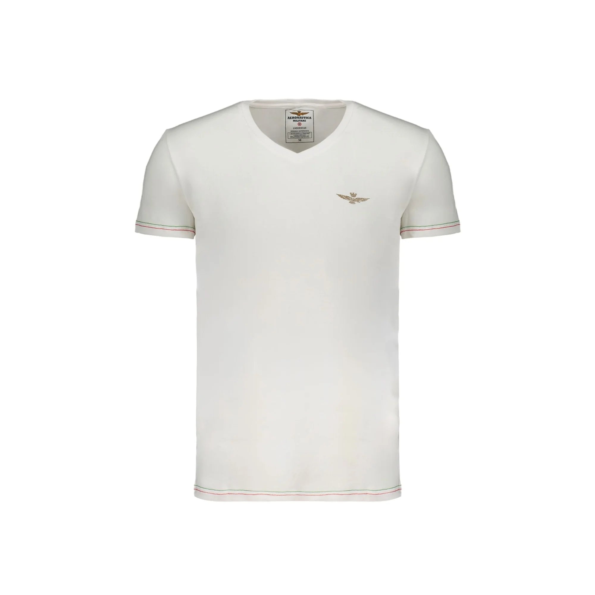 AERONAUTICA MILITARE T-SHIRT MANICHE CORTE UOMO BIANCO