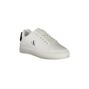 CALVIN KLEIN Calzature Sportive Uomo Bianche con Dettagli Neri Sneakers nero - vista 2