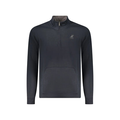 U.S. Grand Felpa Uomo Blu Mezza Zip Felpata Logo Felpe - foto prodotto