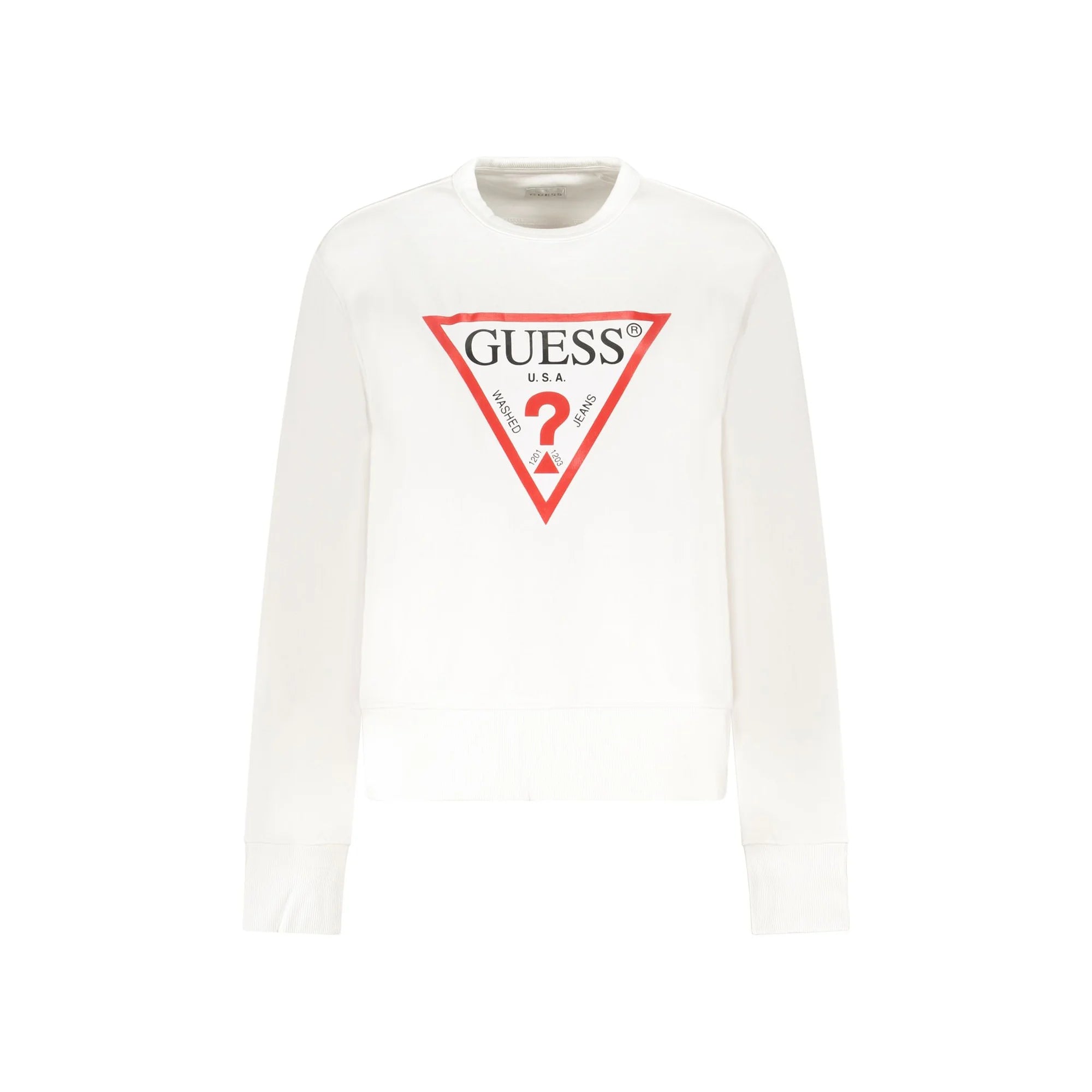 GUESS JEANS FELPA SENZA ZIP DONNA BIANCO