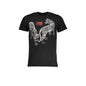 Cavalli Class T-Shirt Maniche Corte Uomo Nera Stampa Nero - foto prodotto