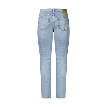 Calvin Klein Jeans Uomo Azzurri Slim Taper Effetto Slavato Logo - vista 2