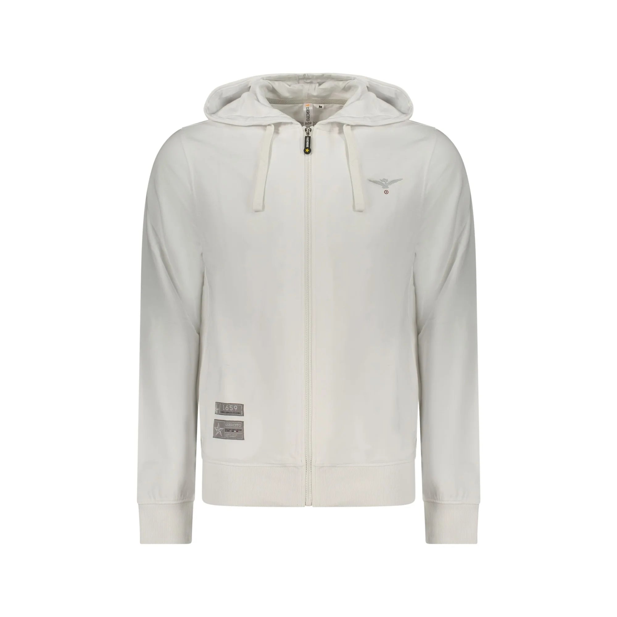 ACCADEMIA MILITARE FELPA CON ZIP UOMO BIANCO