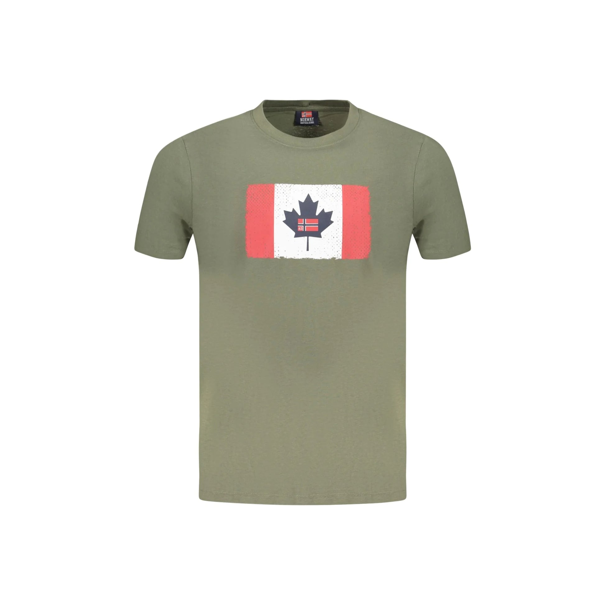 Norway 1963 T-Shirt Uomo Verde Maniche Corte Stampa Logo - foto prodotto