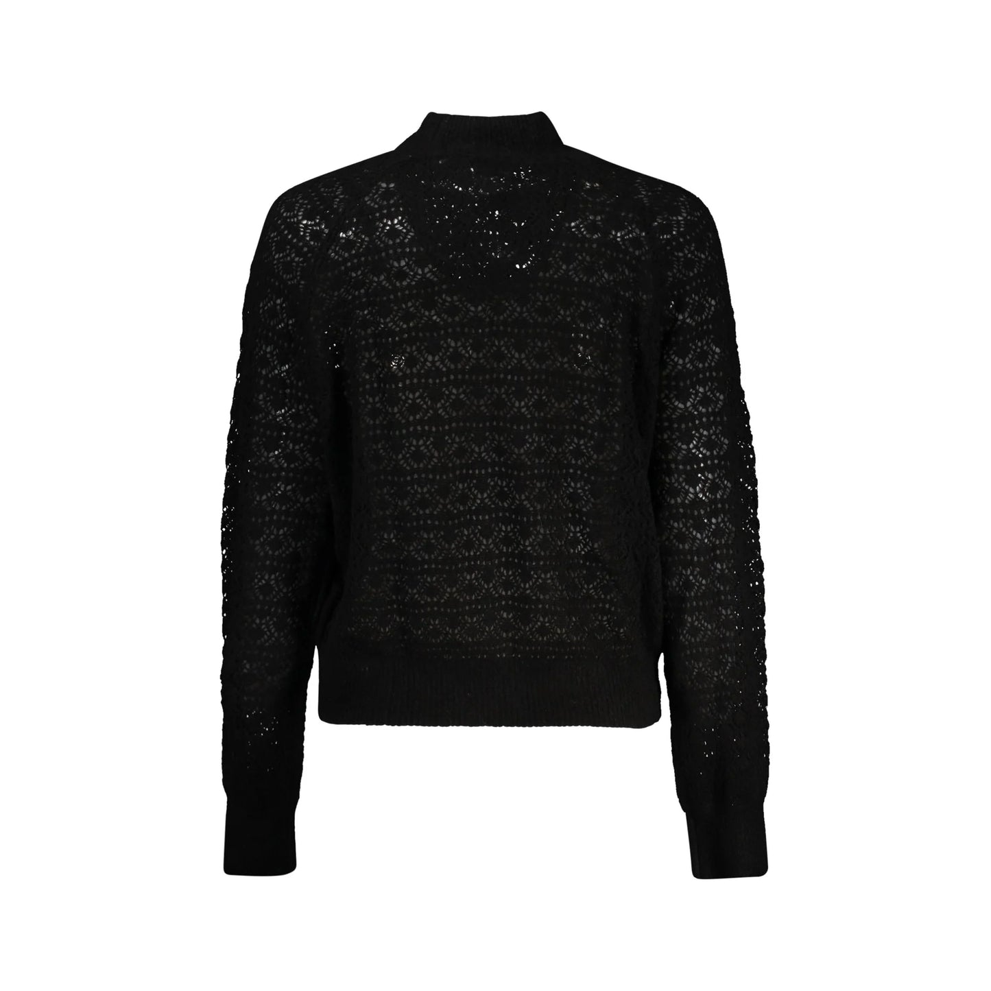 Guess Jeans Maglia Donna Nera Collo a Lupetto Logo Maglie nero - vista 2