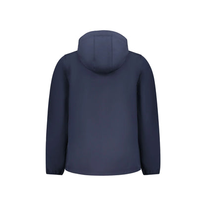 Norway 1963 Giubbotto Uomo Blu Soft Shell Cappuccio Mezza Zip Logo Giubbotti e Giacche - vista 2