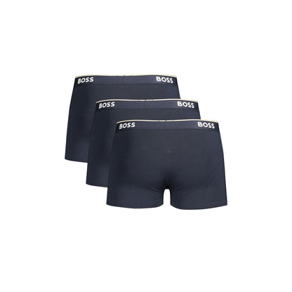 Boss Boxer Uomo Blu Stampa Logo Intimo - vista 2