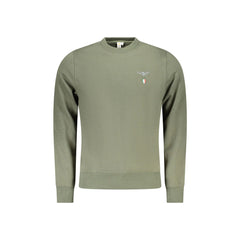 Accademia Militare Felpa Maniche Lunghe Uomo Verde Ricamo Logo