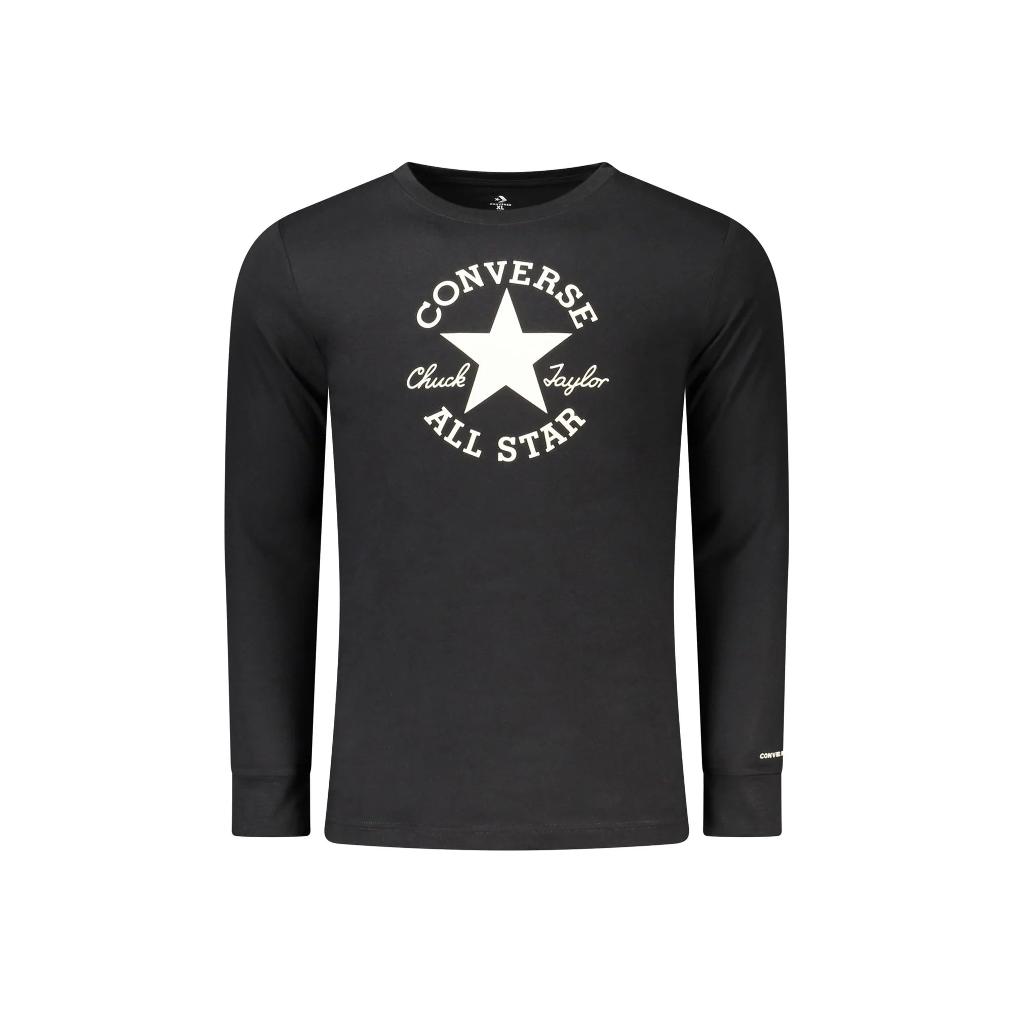 CONVERSE T-SHIRT MANICHE LUNGHE BAMBINO NERO