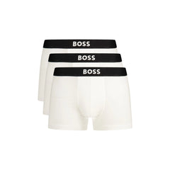 Boss Boxer Uomo Bianco Stampa Logo