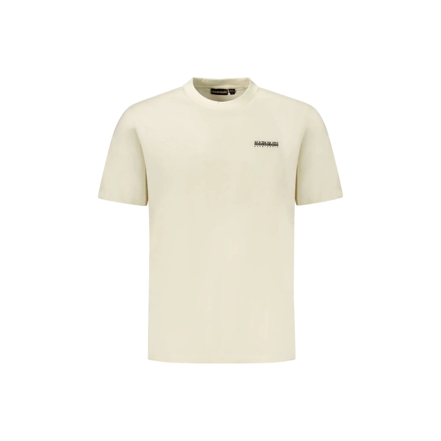 Napapijri T-Shirt Uomo Beige Maniche Corte Girocollo Stampa Logo - foto prodotto
