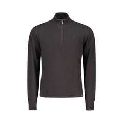 U.S. Grand Jersey Hombre Negro Media Cremallera Bordado