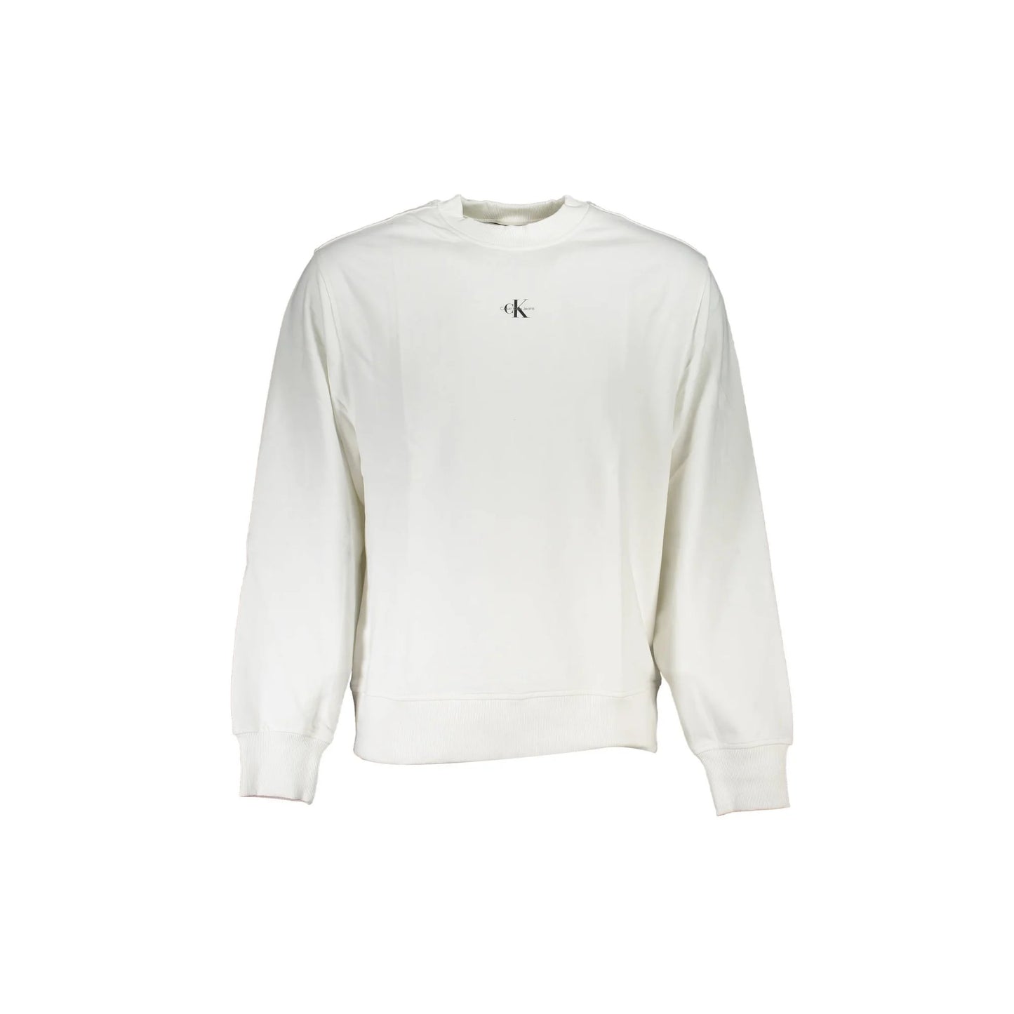 Calvin Klein Felpa Maniche Lunghe Uomo Bianca Stampa Logo Felpe Bianco - foto prodotto