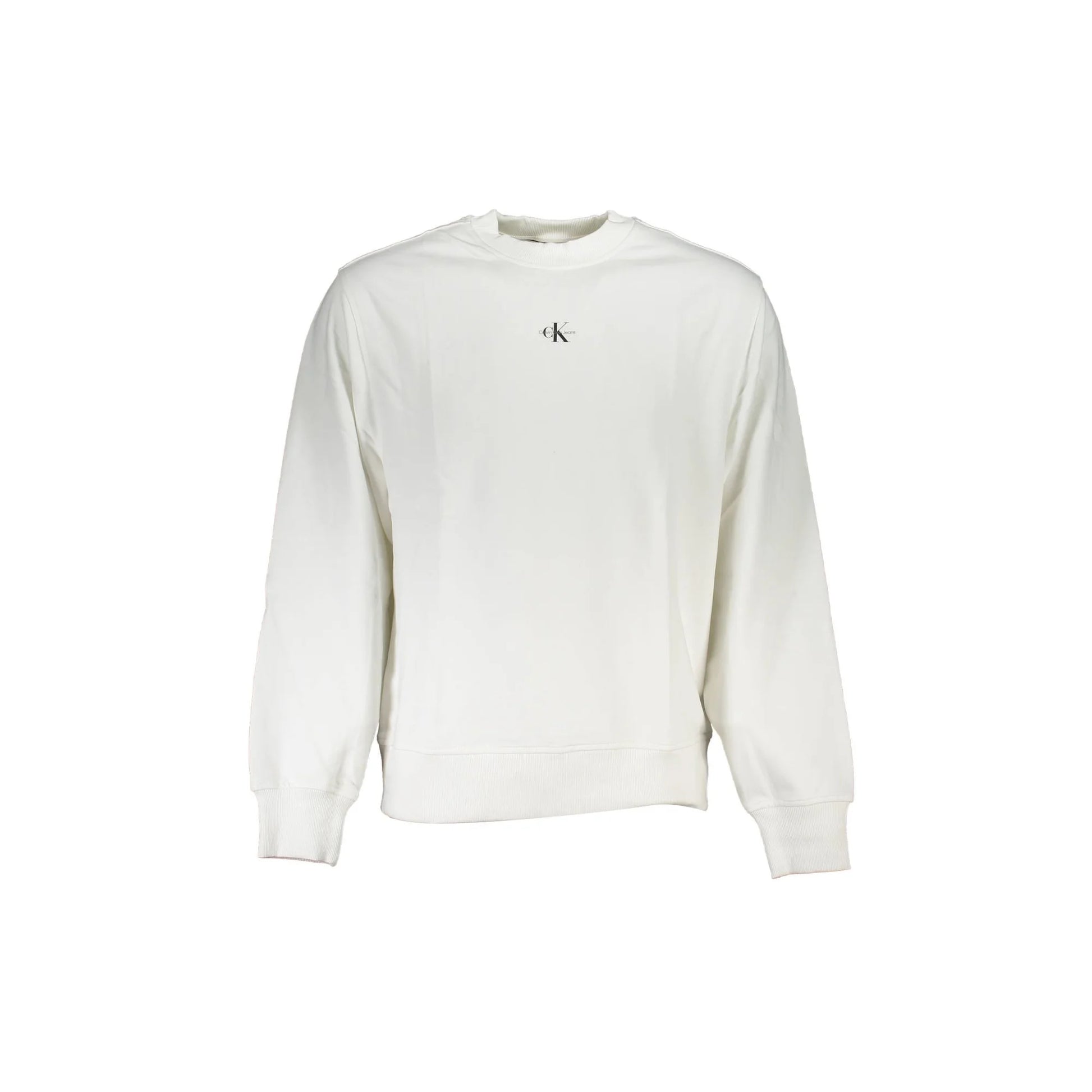 Calvin Klein Felpa Maniche Lunghe Uomo Bianca Stampa Logo Felpe Bianco - foto prodotto