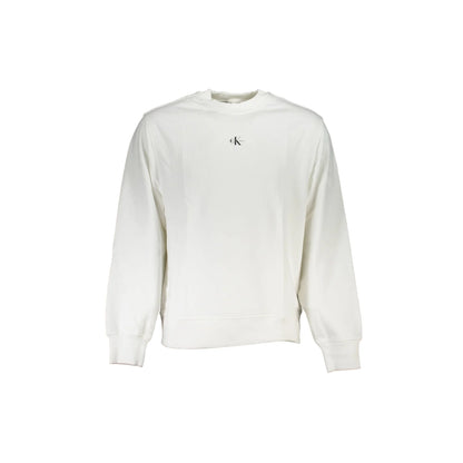 Calvin Klein Felpa Maniche Lunghe Uomo Bianca Stampa Logo Felpe Bianco - foto prodotto