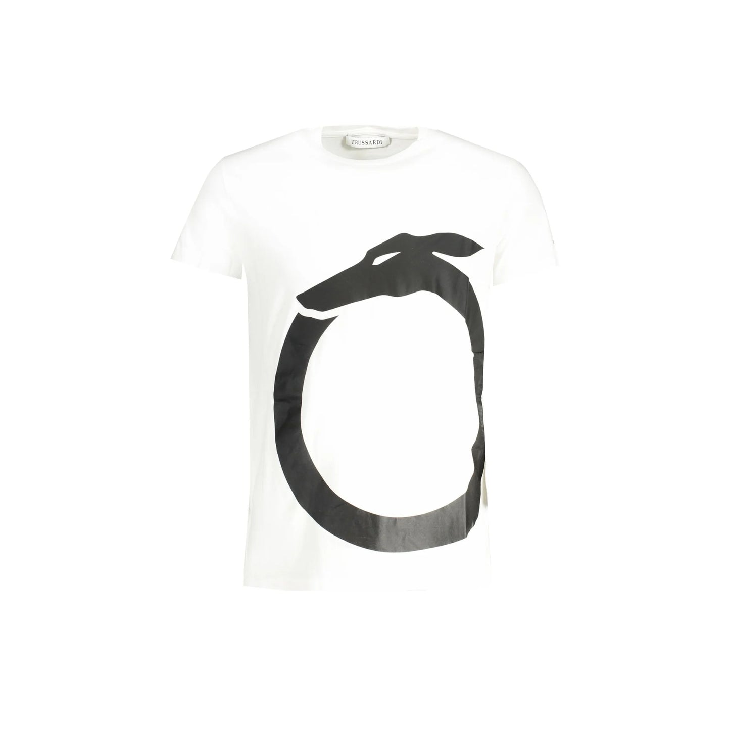 Trussardi T-Shirt Maniche Corte Uomo Bianca Stampa Logo Bianco - foto prodotto