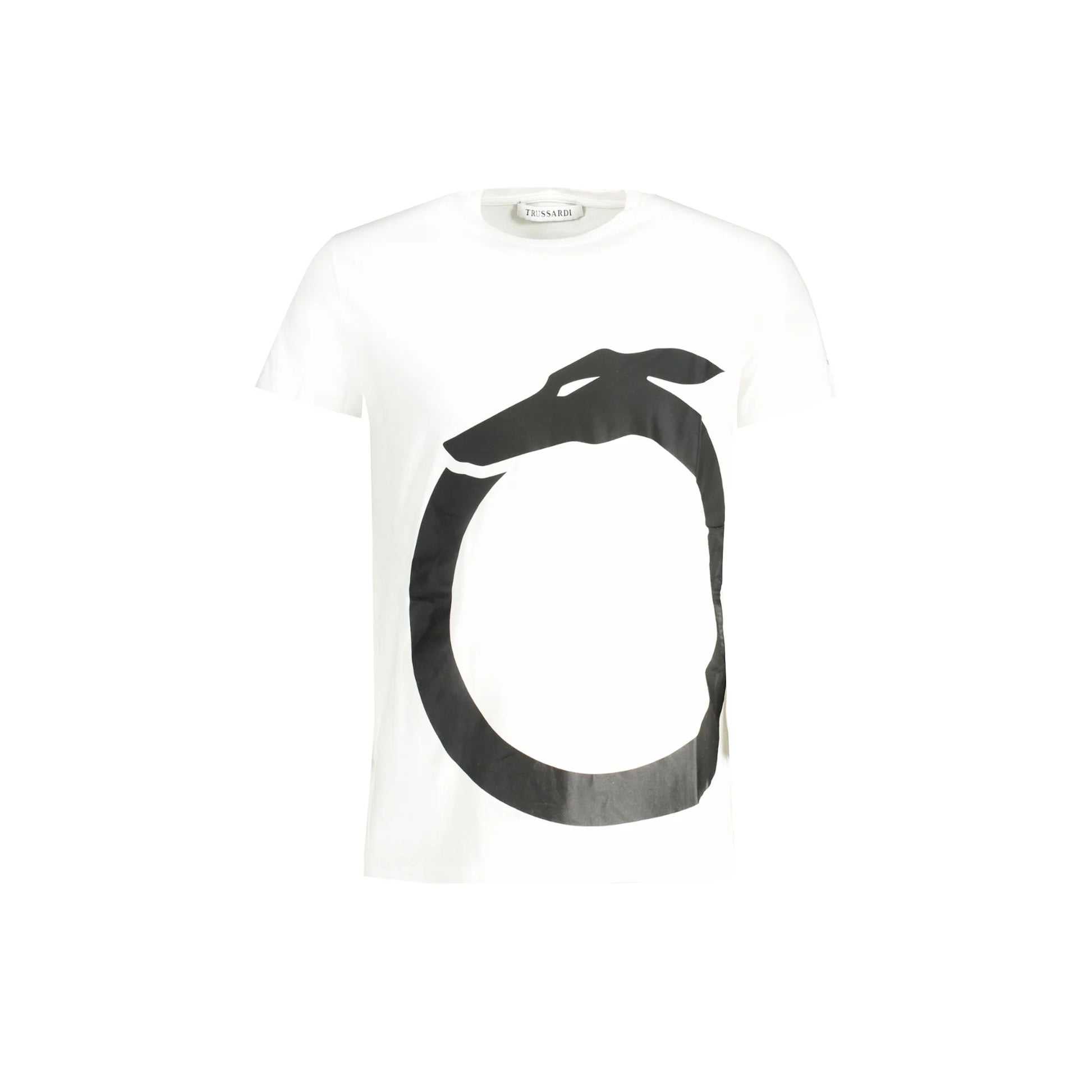 Trussardi T-Shirt Maniche Corte Uomo Bianca Stampa Logo Bianco - foto prodotto