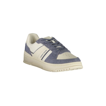 TOMMY HILFIGER Sneakers Uomo Bianche con Lacci e Dettagli Azzurri bianco - vista 2