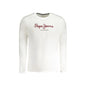 Pepe Jeans T-Shirt Maniche Lunghe Uomo Bianca Stampa Logo Bianco - foto prodotto