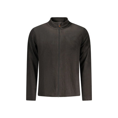 U.S. Grand Felpa Uomo Nera Zip Pile Ricamo Logo Felpe Nero - foto prodotto