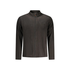 U.S. Grand Felpa Uomo Nera Zip Pile Ricamo Logo