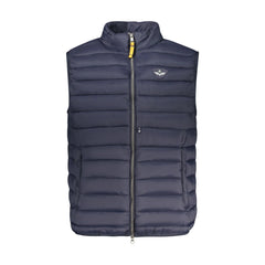 Armata di Mare Smanicato Uomo Blu con Zip e Logo