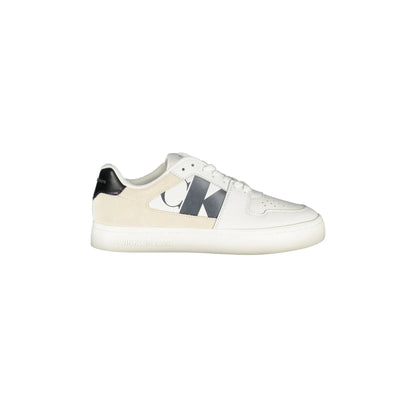 CALVIN KLEIN Scarpe Sneakers Bianche da Donna con Dettagli a Contrasto Bianco - foto prodotto