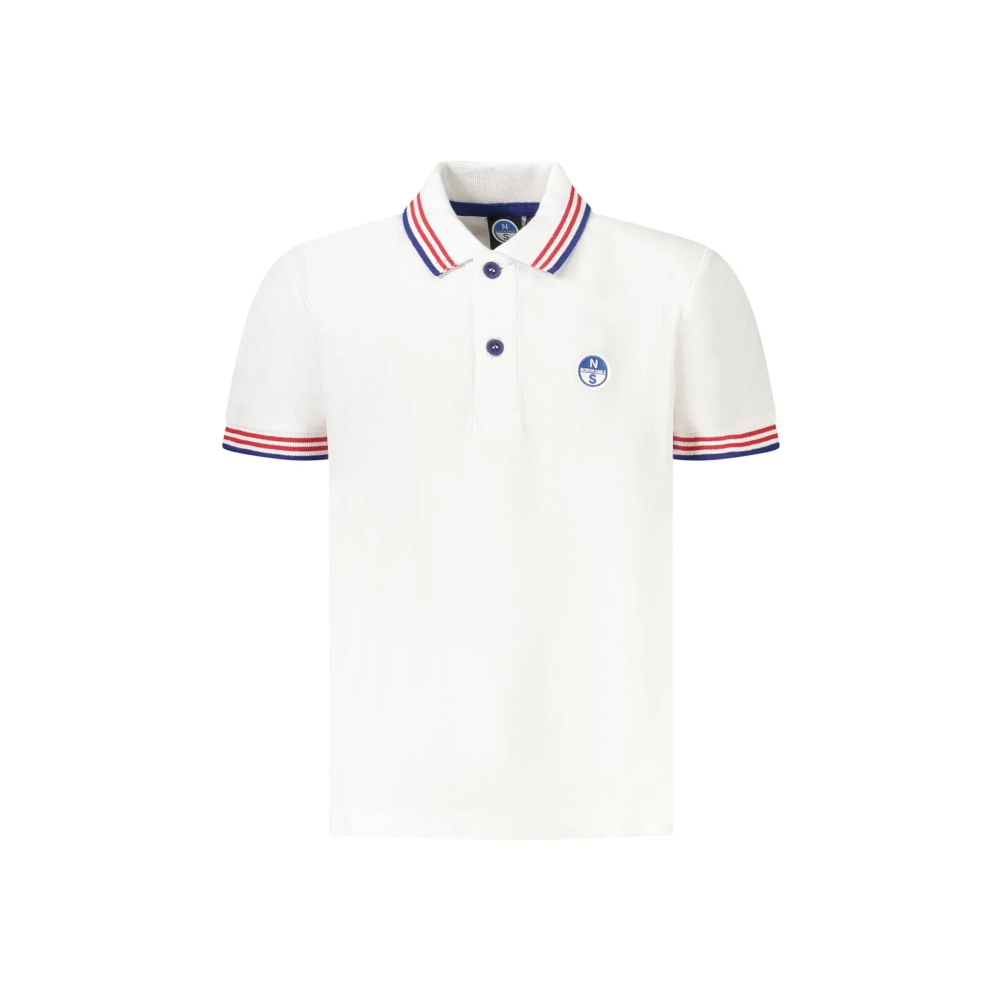 North Sails Polo Maniche Corte Bambino Bianca Logo Bianco - foto prodotto