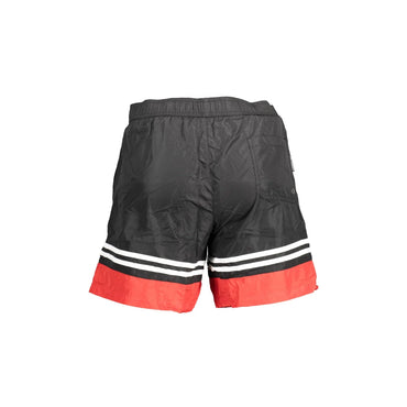 Karl Lagerfeld Beachwear Costume da Mare Uomo Nero Stampa Logo - vista 2