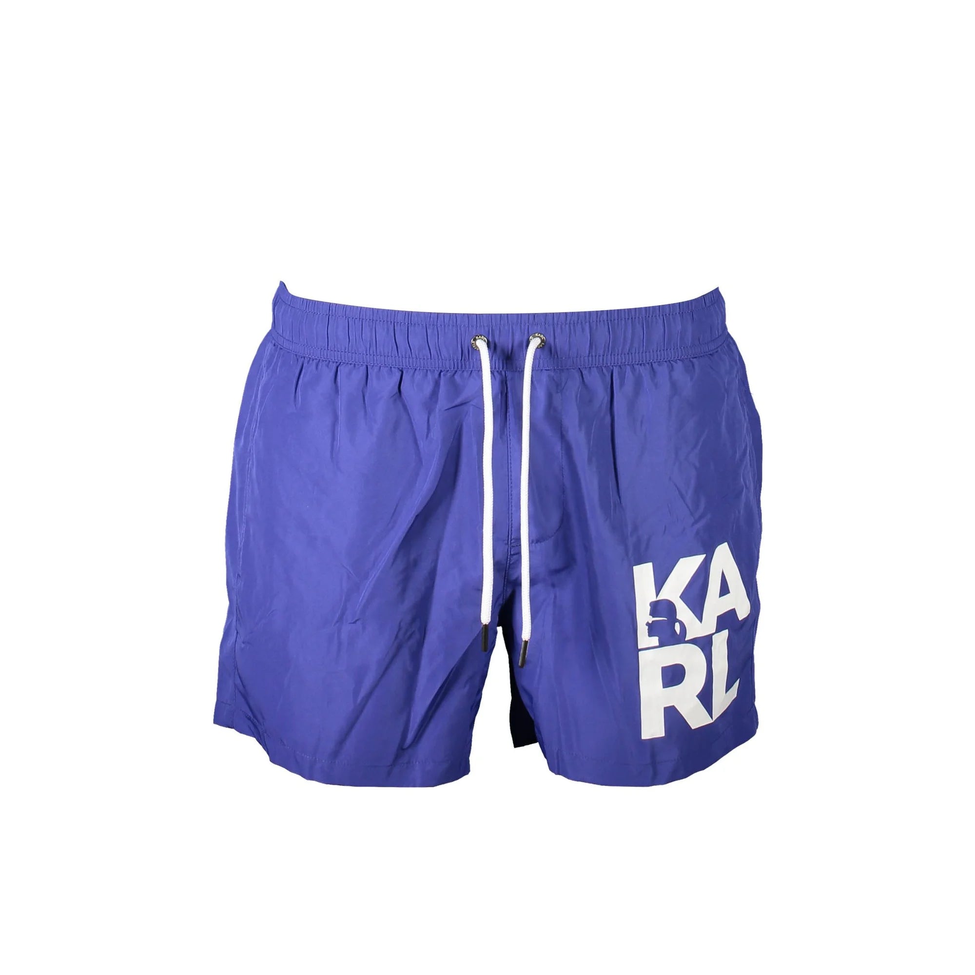Karl Lagerfeld Beachwear Costume da Mare Uomo Blu Dettagli a Contrasto Logo - foto prodotto