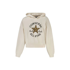 Converse Felpa Maniche Lunghe Unisex Bianca Stampa Logo