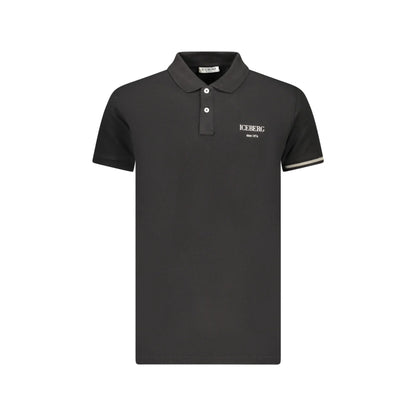 ICEBERG POLO MANICHE CORTE UOMO NERO