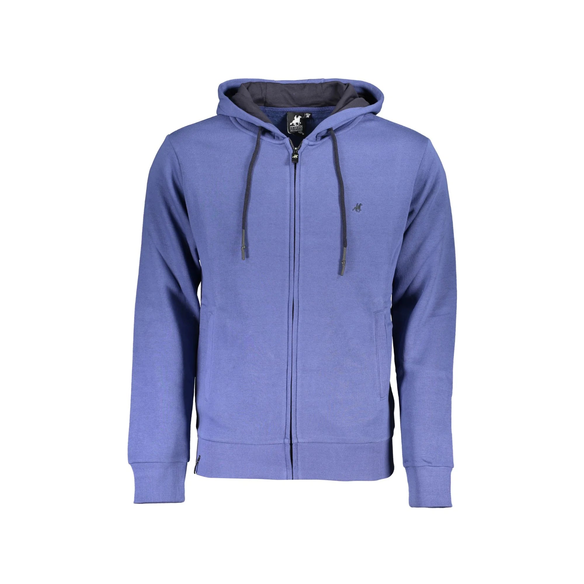 U.S. GRAND POLO FELPA CON ZIP UOMO BLU