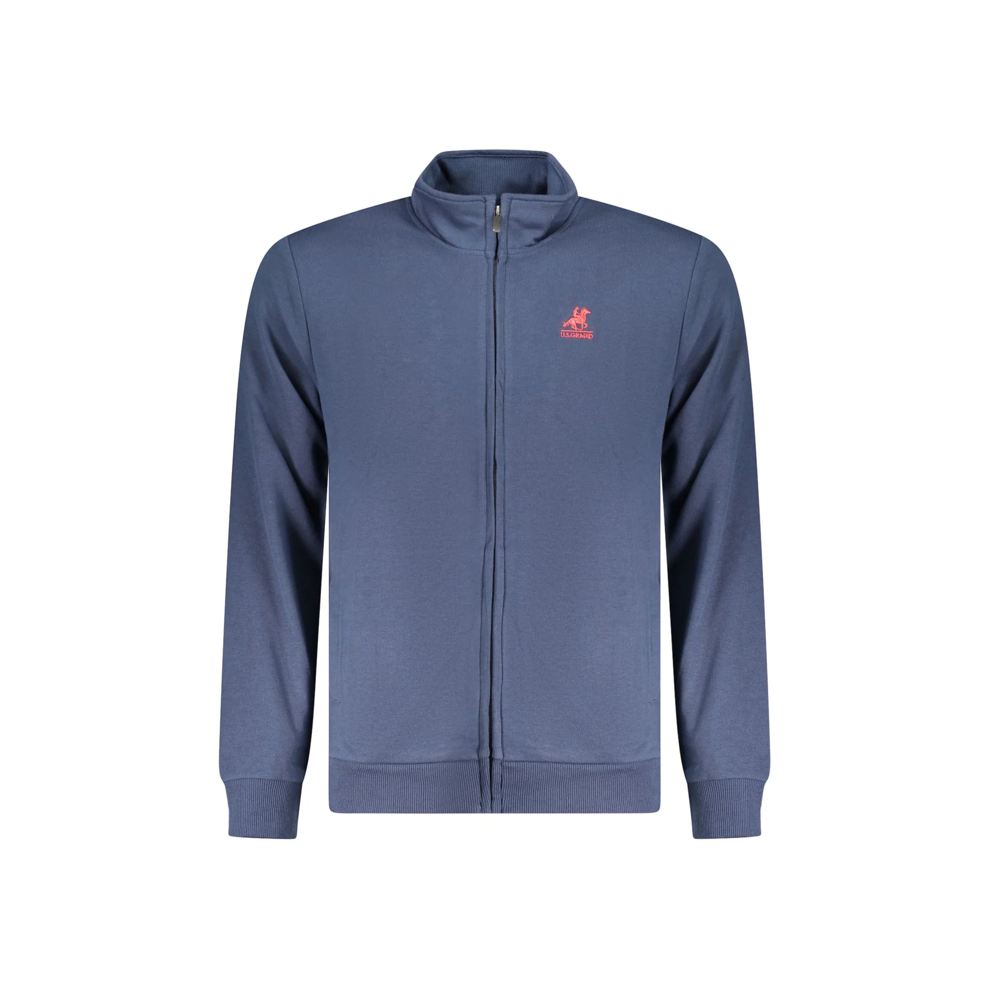 U.S. GRAND POLO FELPA CON ZIP UOMO BLU