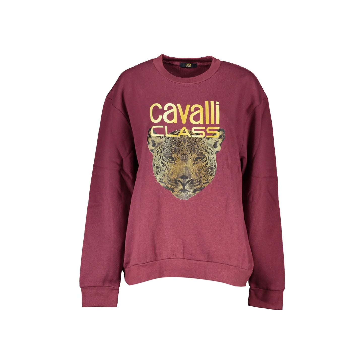Cavalli Class Felpa Donna Viola Girocollo con Logo Felpe - foto prodotto