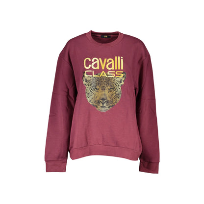 Cavalli Class Felpa Donna Viola Girocollo con Logo Felpe - foto prodotto