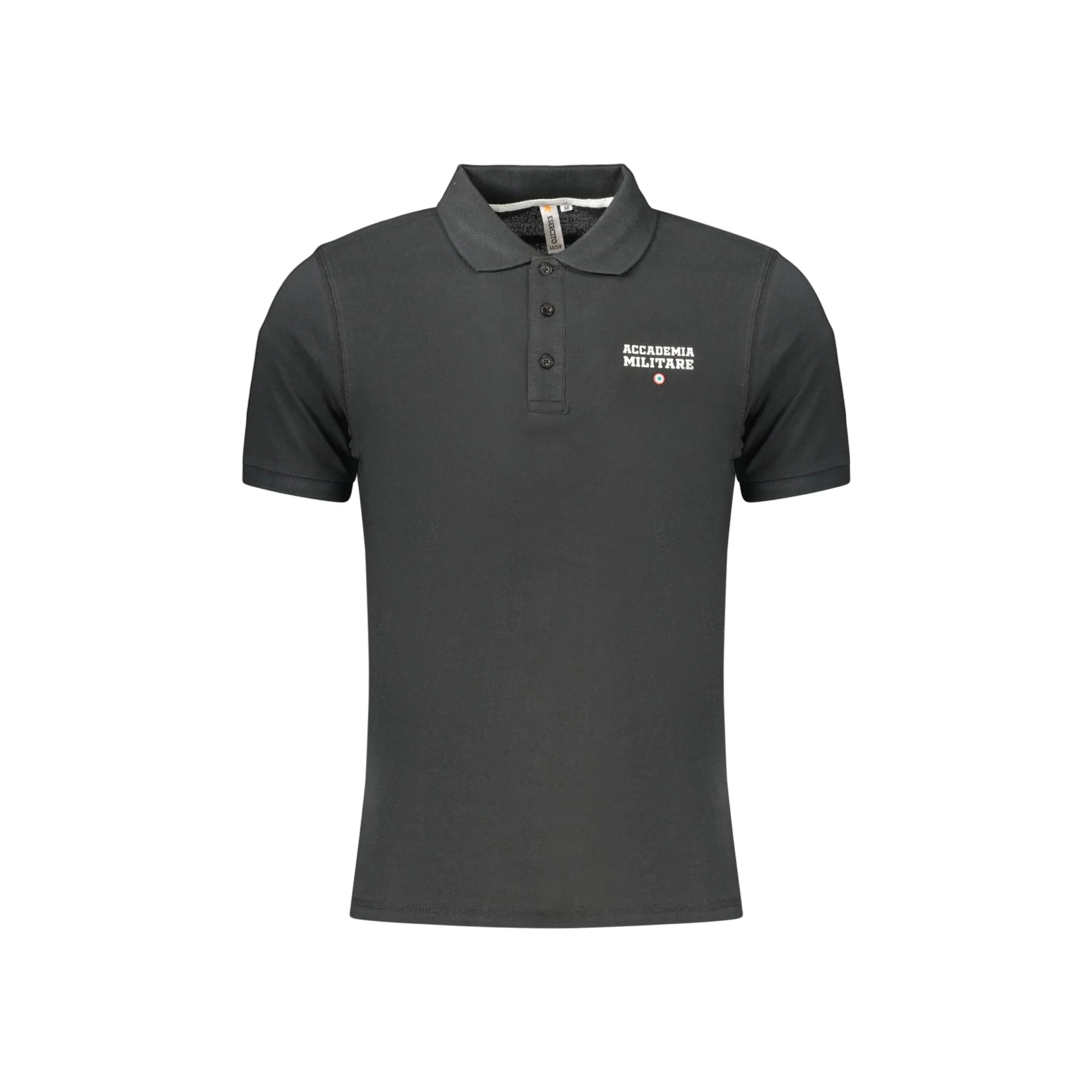ACCADEMIA MILITARE POLO MANICHE CORTE UOMO NERO