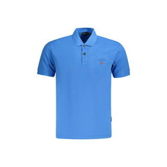 Napapijri Polo Manga Corta Hombre Azul Estampado/Brodería/Logo