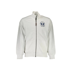 La Martina Long Sleeve Sweatshirt Men White Embroidery