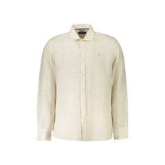 North Sails Camicia Maniche Lunghe Uomo Beige Ricamo